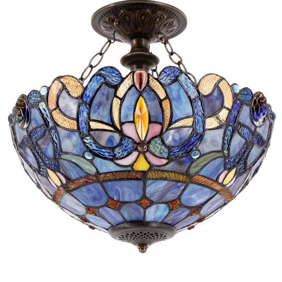 Blue Tiffany Ceiling Lamp