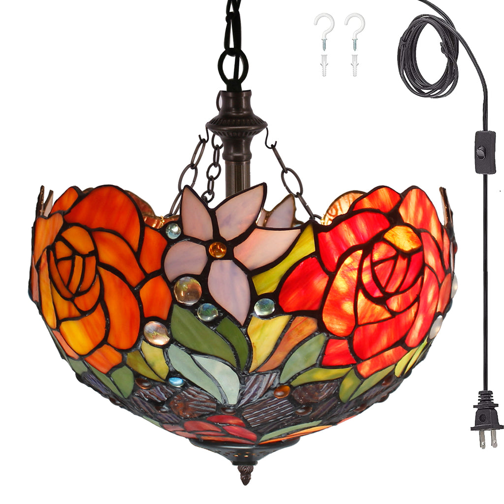What is Stained glass flush mount lighting fixtures?