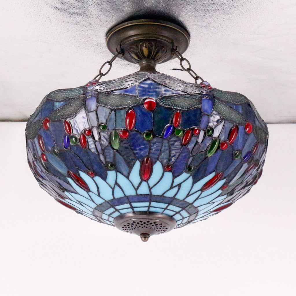 How to Choose Tiffany Flush Mount Light Fixture for my living room, and how to assemble it?