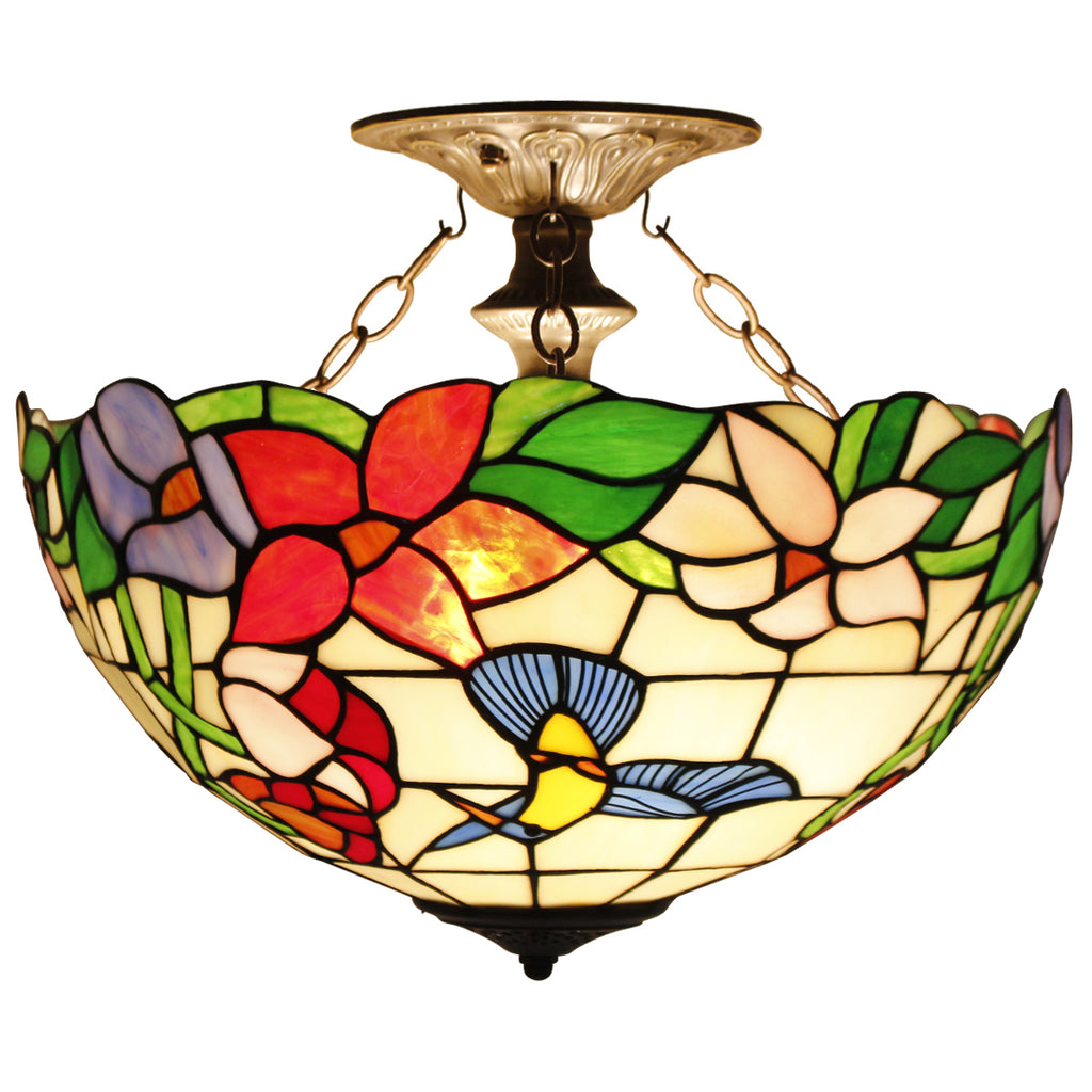 How to choose stained glass ceiling mount light according Home space?