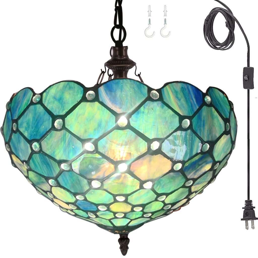 The Stained glass flush mount lighting fixtures Really beautiful for my Home