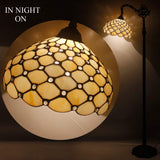 Stained Glass Lamp Shade Replacement Werfactory® 12 Inch Cream Amber Tiffany Lampshade Only