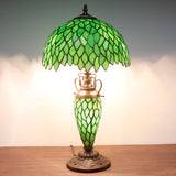 Stained Glass Lamp Shade Only Werfactory® Tiffany Lamp Shade Replacement 12X6 Inch Green Wisteria