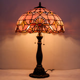 Tiffany Style Lamp Werfactory® Pink Stained Glass Lavender Light S003P16T