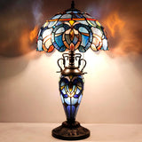 Stained Glass Lamp Shade Only Werfactory® Tiffany Lamp Shade Replacement 12X6 Inch Blue Purple Cloudy Lampshade Only