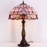 Tiffany Style Lamp Werfactory® Pink Stained Glass Lavender Light S003P16T