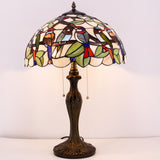 Tiffany Table Lamp Werfactory® Colorful Stained Glass Birds Bedside Desk Reading Light
