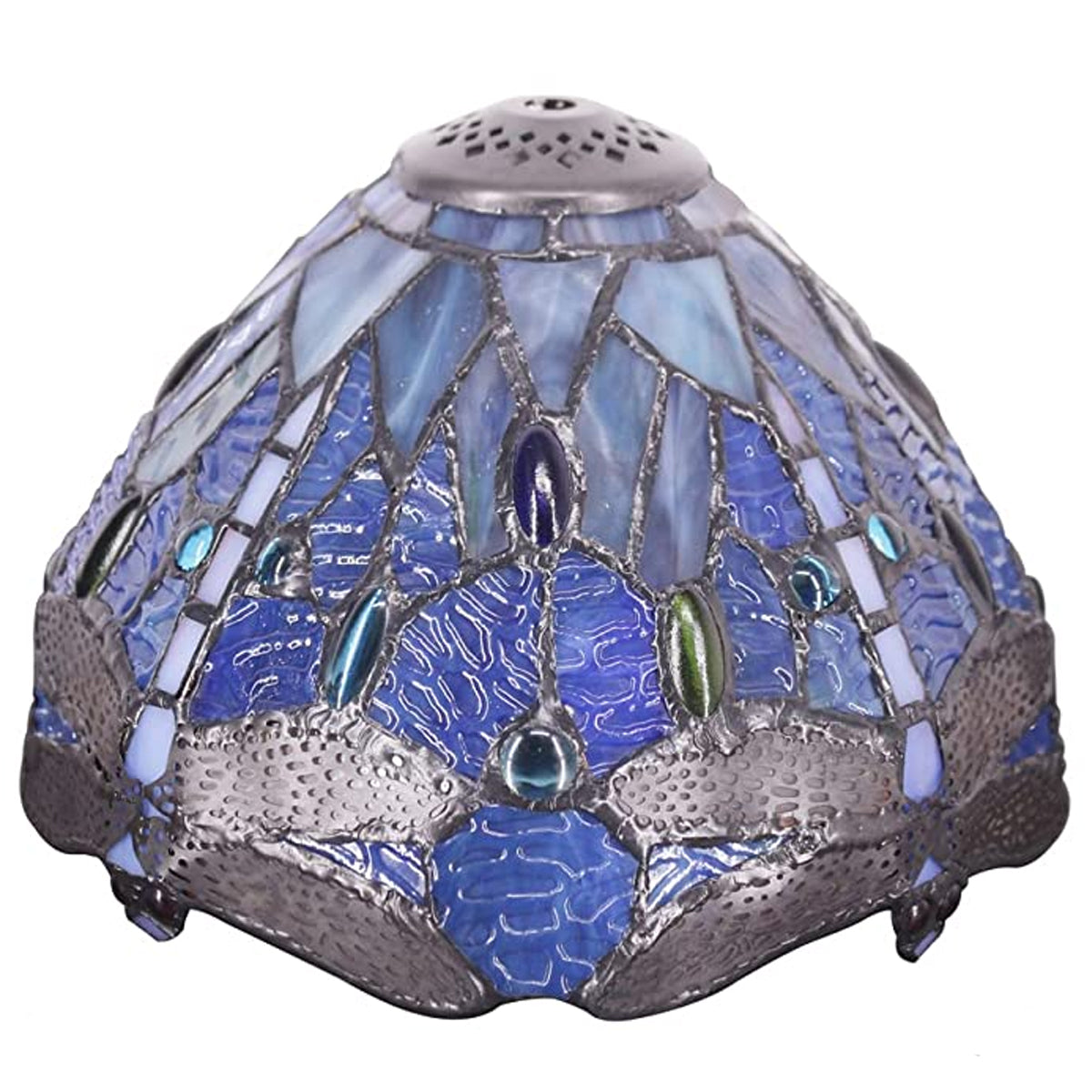 8" Tiffany Dragonfly Shade Werfactory® Stained Glass Shade