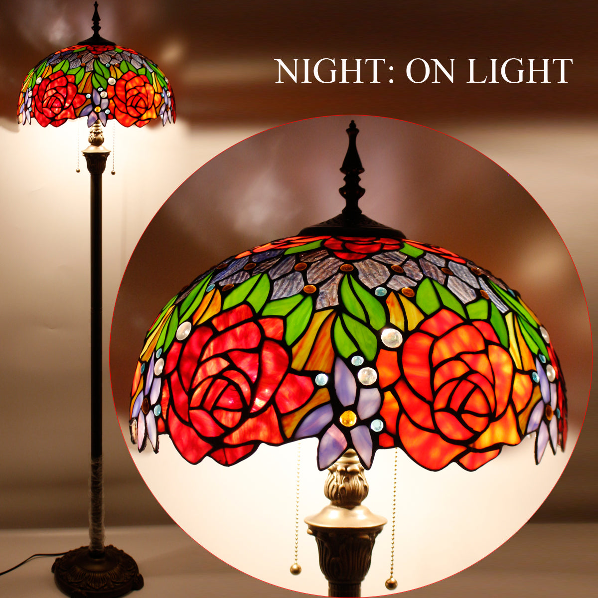 Tiffany Lamp Shade Replacement Werfactory® W16H7 Inch