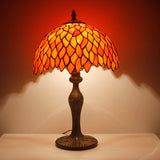 12 inch Red Tree leaves Stained Glass Lampshade Only Werfactory®  Fit for Tiffany Table Lamp