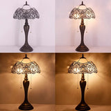 12 inch White Bent Stained Glass Crystal Lampshade Only Werfactory®  Fit for Tiffany Table Lamp
