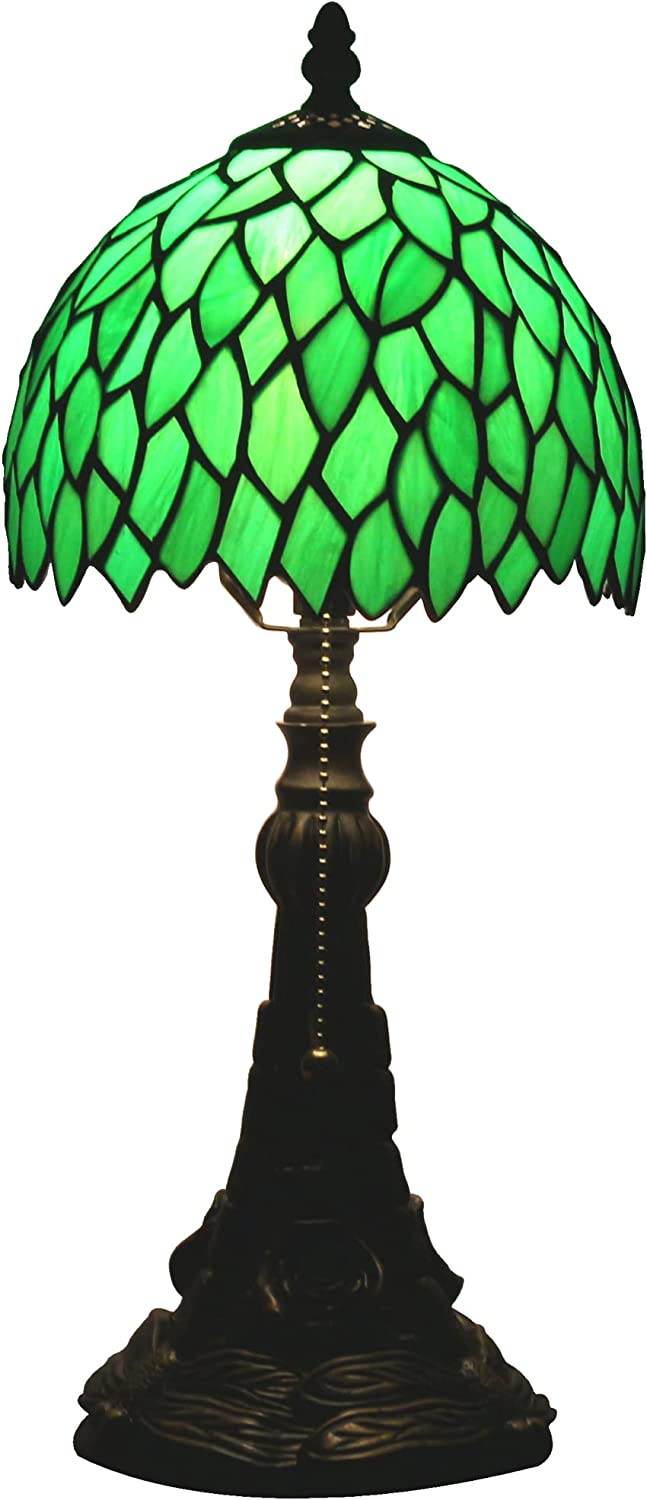8" Tiffany Leaf Shade Werfactory® Green Glass Shade