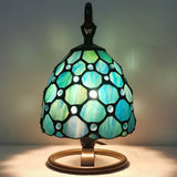 Werfactory® Tiffany Night Light, Stained Glass Desk Light, Mix-Color Vintage Table Lamp