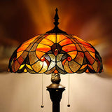 Tiffany Lampshade Replacement Werfactory® W16H7-inch Red Liaison Stained Glass Shade