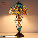 12 inch Dragonfly Stained Glass Lampshade Only Werfactory®  Fit for Tiffany Table Lamp