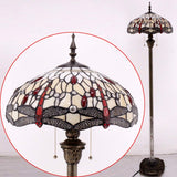 Tiffany Lampshade Replacement Werfactory® W16H7-inch Dragonfly Stained Glass Shade