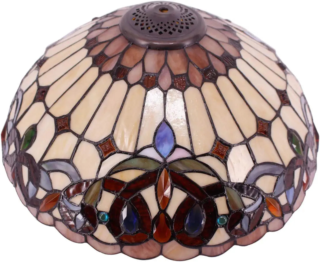 Tiffany Lamp Shade Replacement Only Werfactory® 16X8 Inch Serenity Victorian Stained Glass Lampshade
