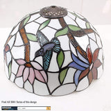 12 inch Hummingbird Stained Glass Lampshade Only Werfactory®  Fit for Tiffany Table Lamp