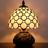 8" Tiffany Cream Pearl Shade Werfactory® Stained Glass Shade