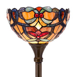 Orange Liaison Tiffany Floor Torchiere Lamp WerfactoryÂŽ Stained Glass