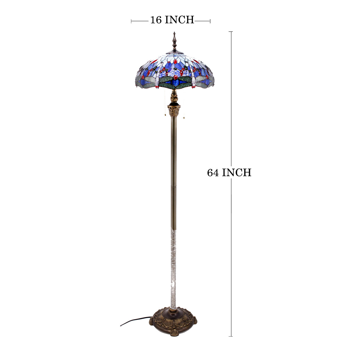 Werfactory® Tiffany Floor Lamp 16 Inch