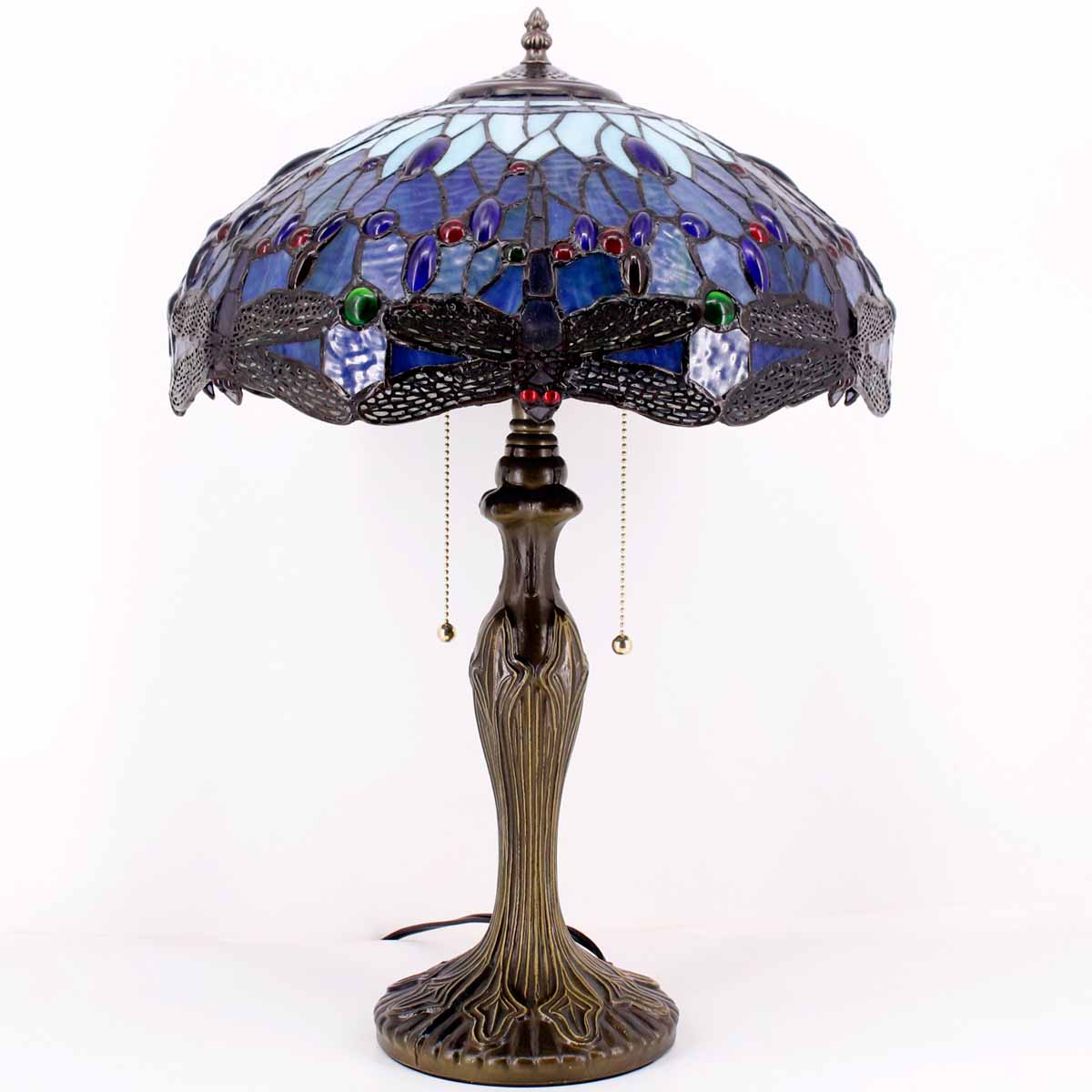 Stained Glass Table Lamps Werfactory® Tiffany Style Blue Dragonfly Desk Reading Light