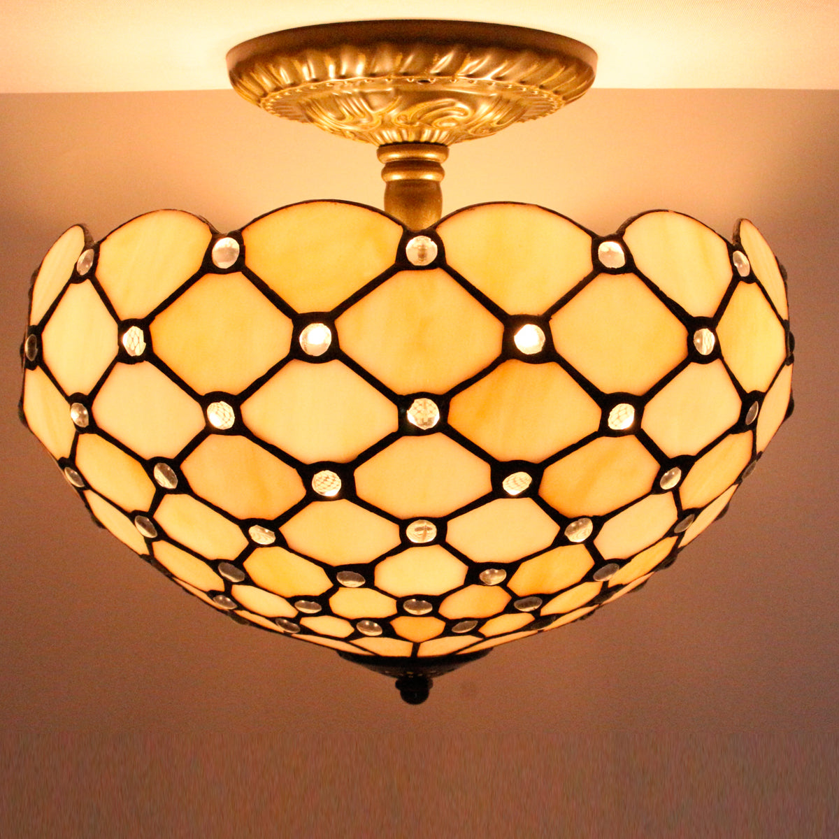Werfactory® Tiffany Ceiling Lamp 12 Inch