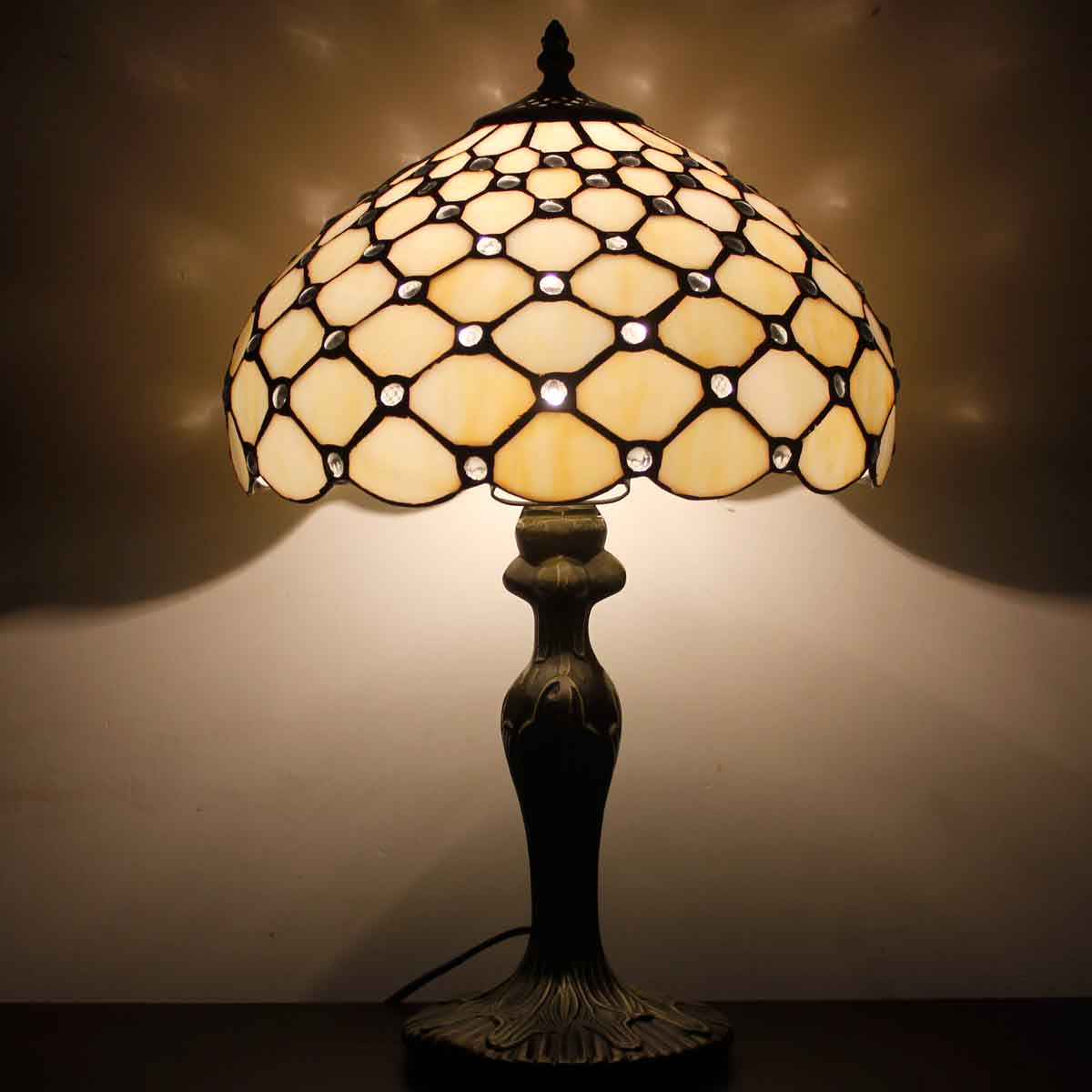 Stained Glass Table Lamp Werfactory® Tiffany Bedside Nightstand Lamp