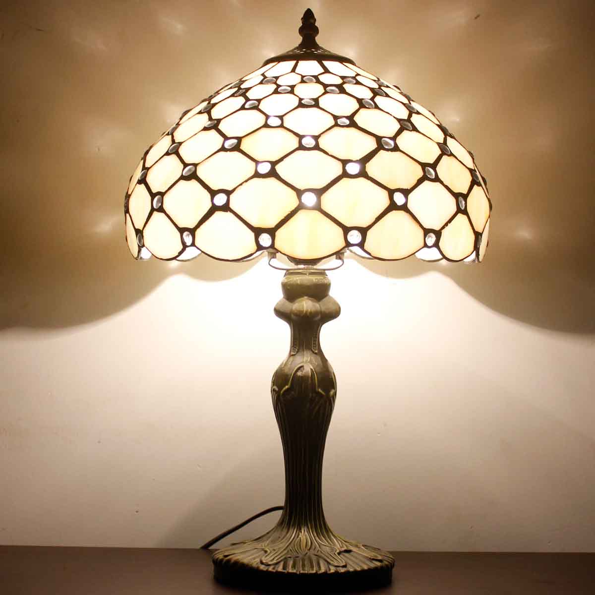 Stained Glass Table Lamp Werfactory® Tiffany Bedside Nightstand Lamp