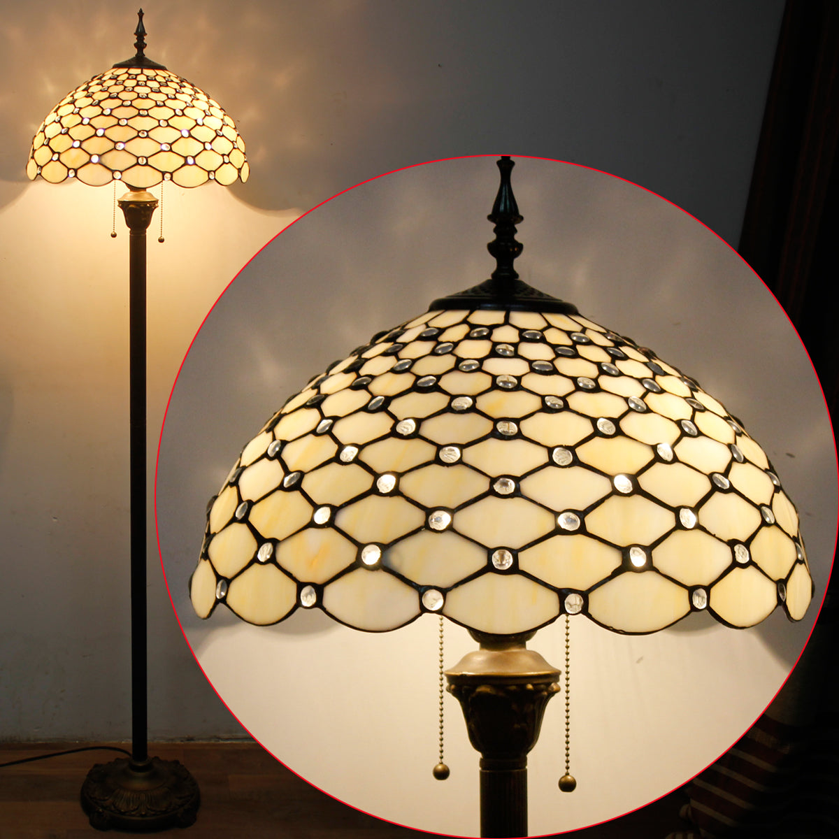 Werfactory® Tiffany Floor Lamp 16 Inch