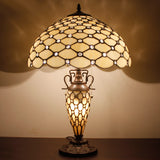 Tiffany Lamp Werfactory® Cream Stained Glass Mother-Daughter Table Reading Light