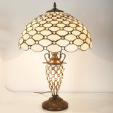 Tiffany Lamp Werfactory® Cream Stained Glass Mother-Daughter Table Reading Light