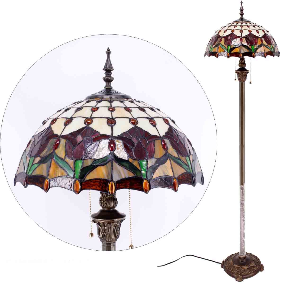 Werfactory® Tiffany Floor Lamp 16 Inch