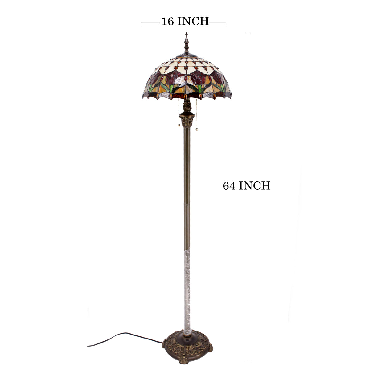 Werfactory® Tiffany Floor Lamp 16 Inch