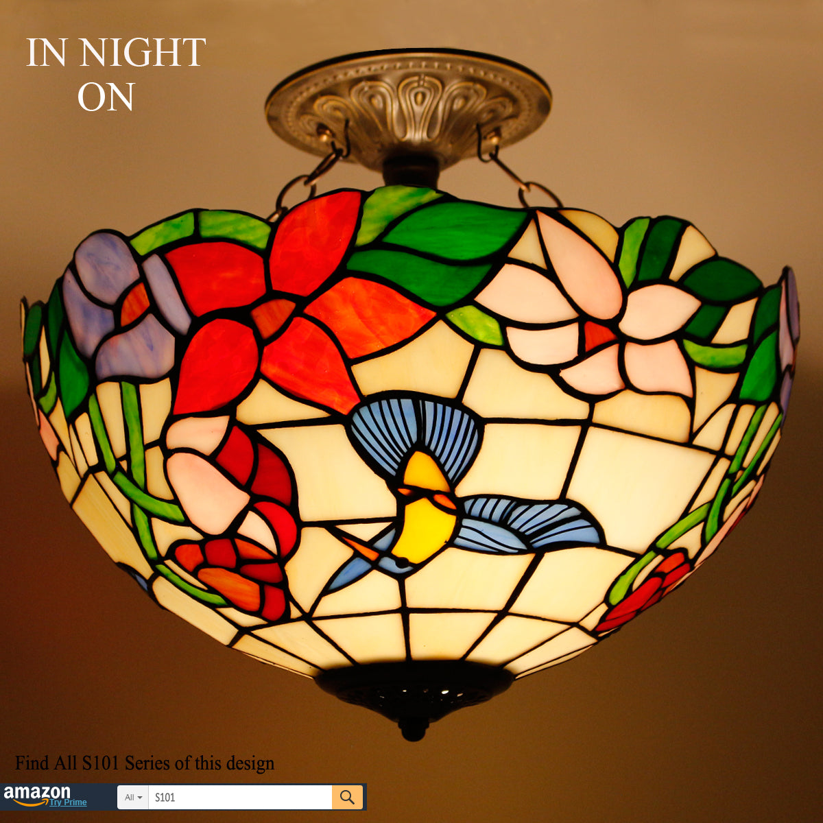 Tiffany Lamp Shade Replacement Werfactory® W16H7 Inch