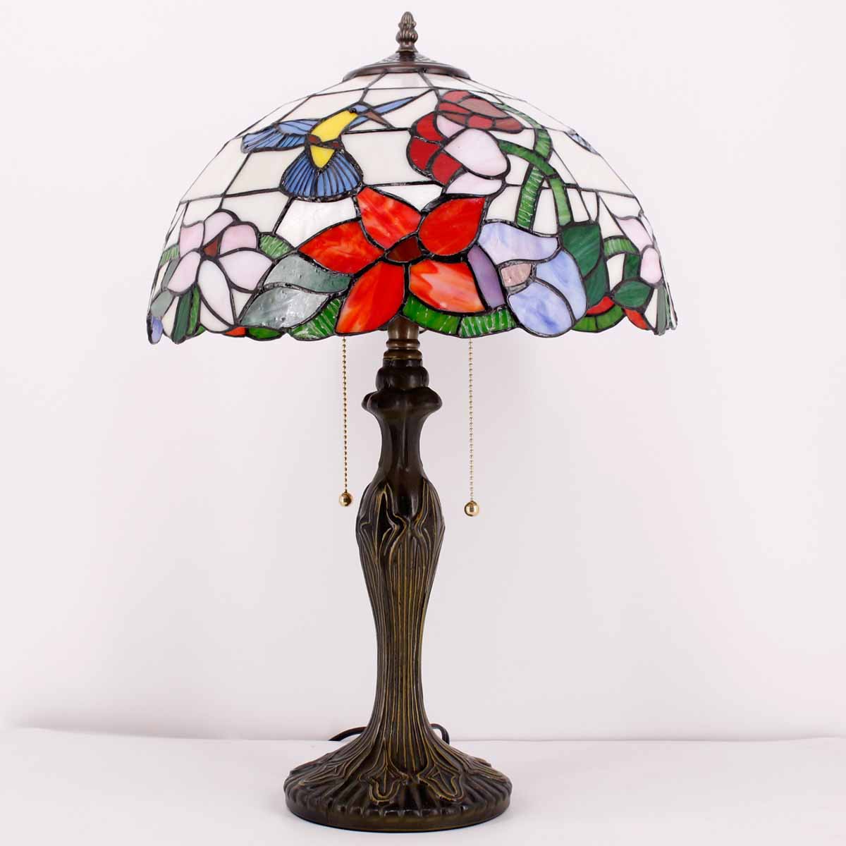 Tiffany Table Lamps Werfactory® Stained Glass Hummingbird Bedside Desk Reading Light
