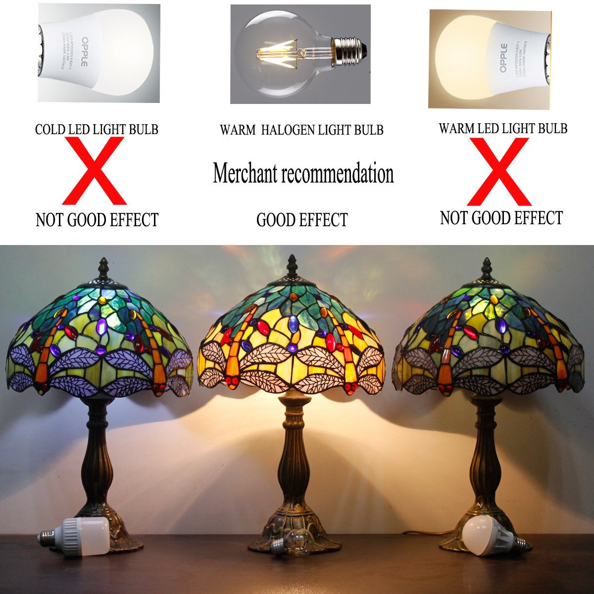 Werfactory® Tiffany Table Lamp 12 Inch