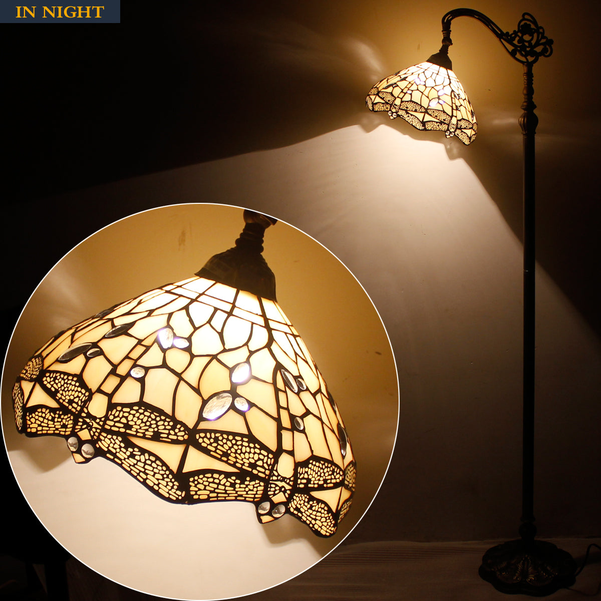 Werfactory® Tiffany Floor Lamp 12 Inch