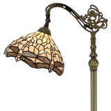 Stained Glass Floor Lamps Werfactory® Cream Tiffany Arched Lamp Corner Reading Light