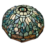 Stained Glass Lamp Shade Only Werfactory® 12 Inch Sea Blue Dragonfly Tiffany Lamp Shade Replacement