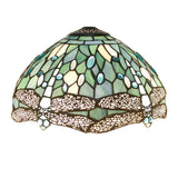Tiffany Lamp Shade Only Werfactory® 12 Inch Sea Blue Stained Glass Dragonfly Lampshade Replacement