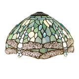 Tiffany Lamp Shade Only Werfactory® 12 Inch Sea Blue Stained Glass Dragonfly Lampshade Replacement