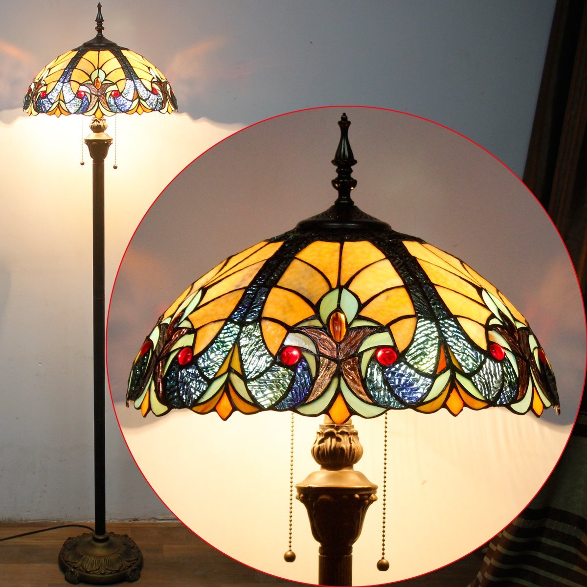 Werfactory® Tiffany Floor Lamp 16 Inch