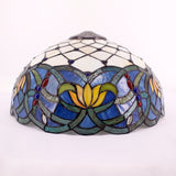 Stained Glass Lamp Shade Only Werfactory® Tiffany Lampshade Replacement 16X8 Inch Blue Lotus Flower