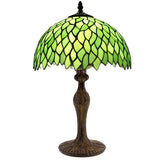 Tiffany Table Lamp Werfactory® Green Wisteria Stained Glass Desk Light