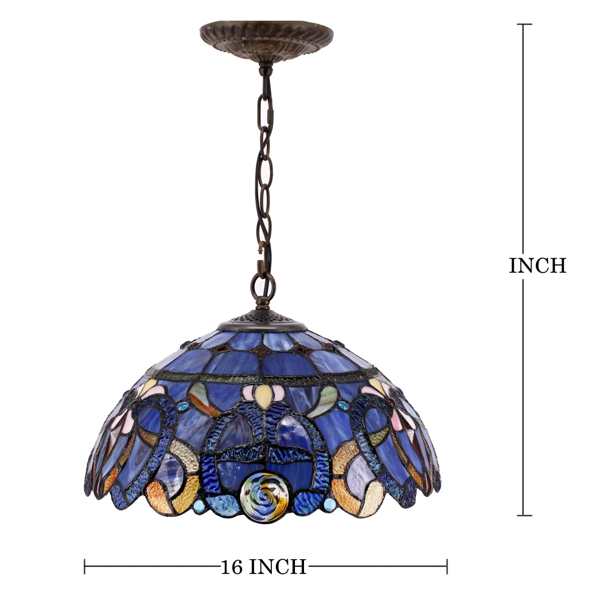 Werfactory® Tiffany Pendant Lamp 16 Inch