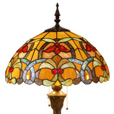 Tiffany Style Floor Lamps WerfactoryÂŽ Orange Liaison Stained Glass Standing Reading Light