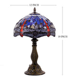 Tiffany Style Lamps Werfactory® Blue Red Stained Glass Dragonfly Style