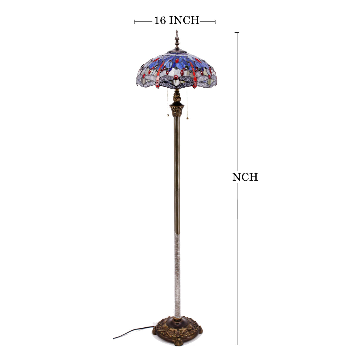 Werfactory® Tiffany Floor Lamp 16 Inch