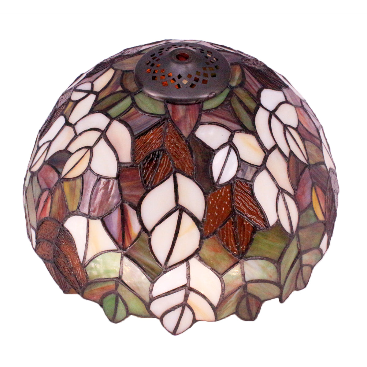 Tiffany Table Lamp Werfactory® Stained Glass Style Maple Leaf Bedside Lamp